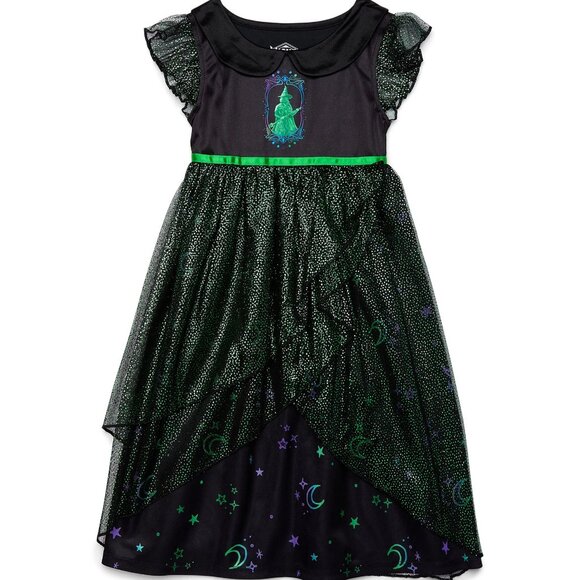 WICKED The Movie ELPHABA Fantasy Gown Black And Green TODDLER GIRL SIZE 3T NEW - Picture 1 of 7